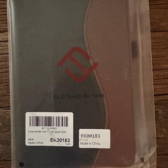 Black and Brown Folio Case for Kindle Fire 7” Tablet-Slim Fit Stand NWT - Picture 2 of 2
